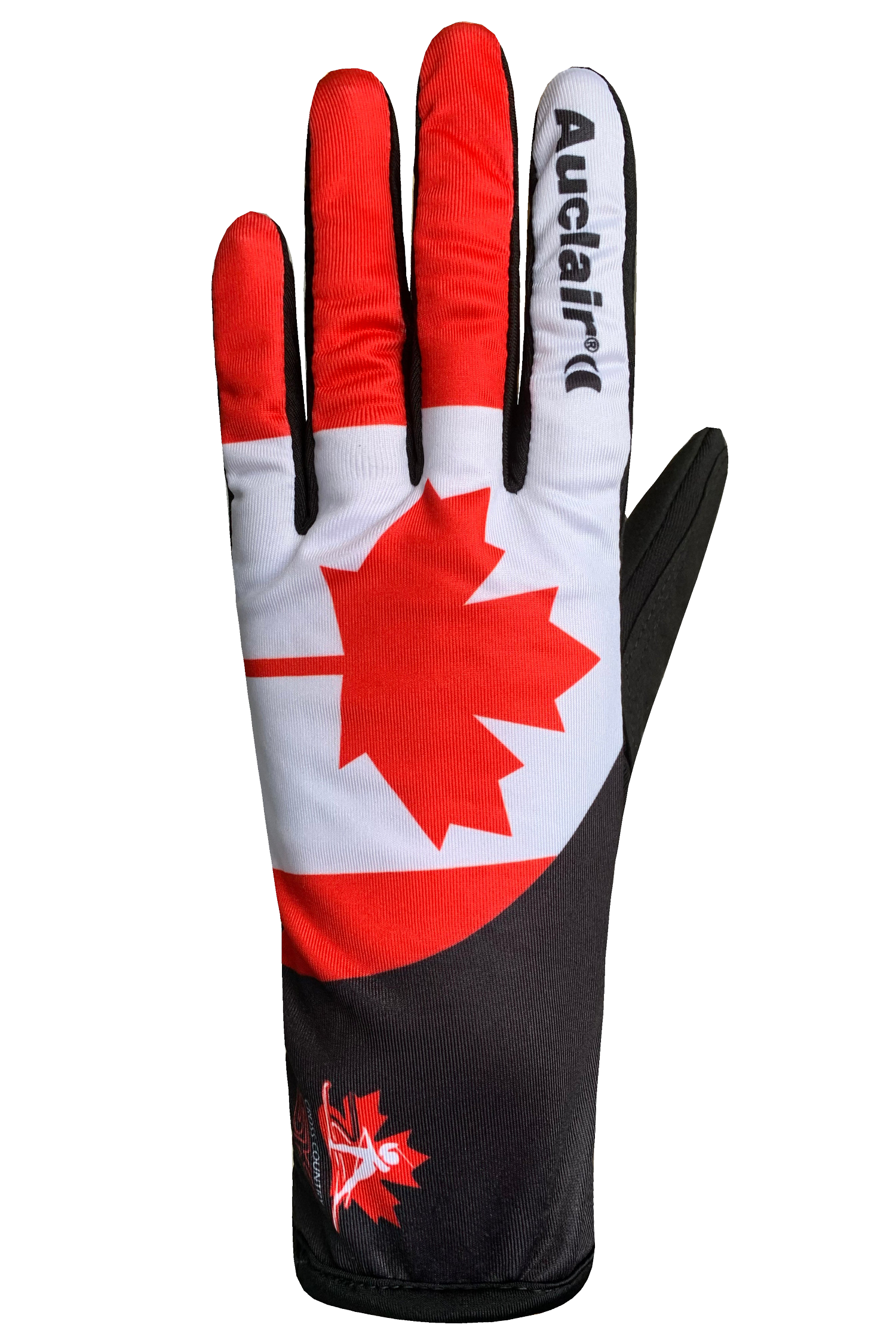 Maple Leaf Race Gloves - Men-Glove-Auclair-S-BLACK/WHITE/RED-Auclair Sports