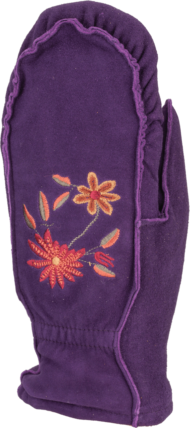 Embroidered Suede Mitt - Women-Glove-Auclair-Auclair Sports