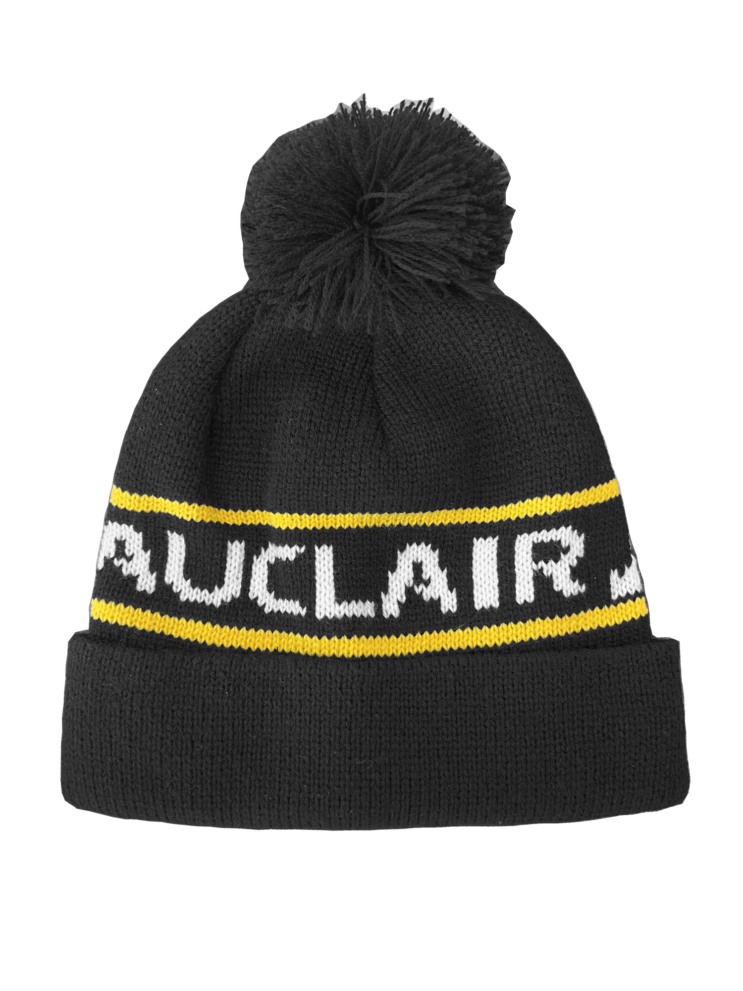 Acrylic Pom Pom Beanie-Beanie-Auclair-ONE-BLACK/YELLOW-Auclair Sports