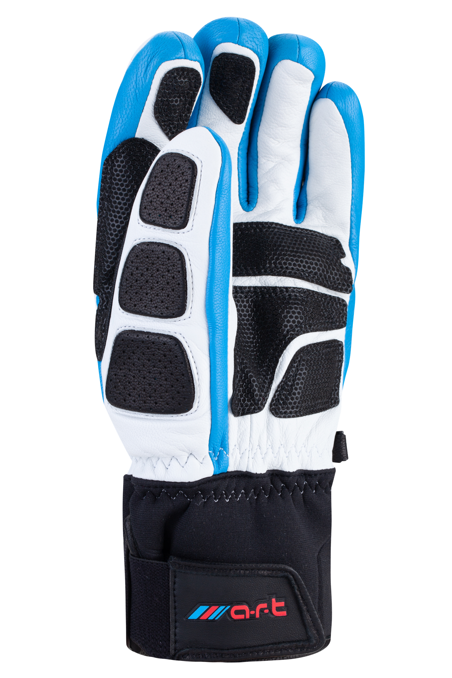 Race Fusion Gloves - Junior, White/Blue