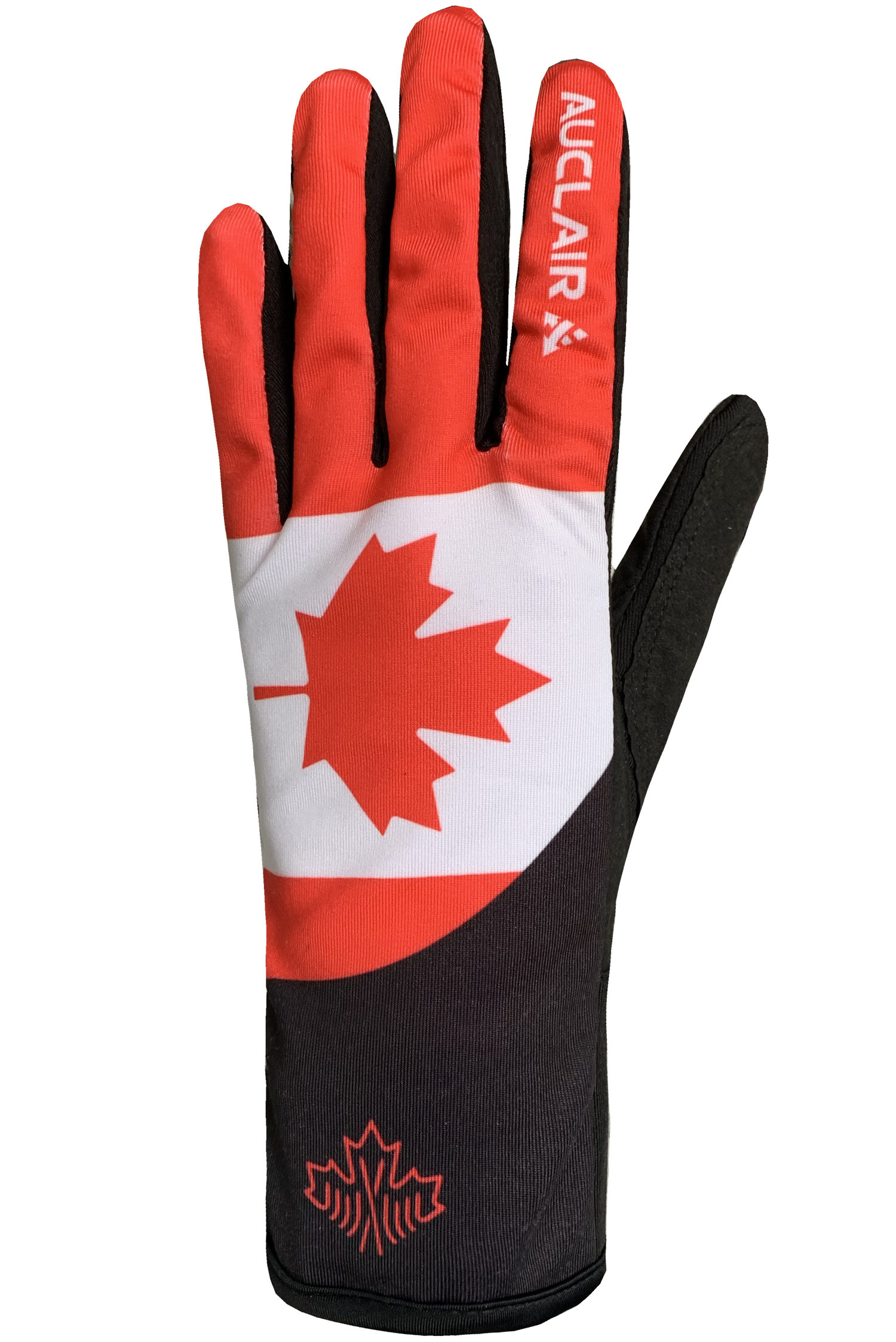 Maple Leaf Race Gloves - Men, Black/Red/White