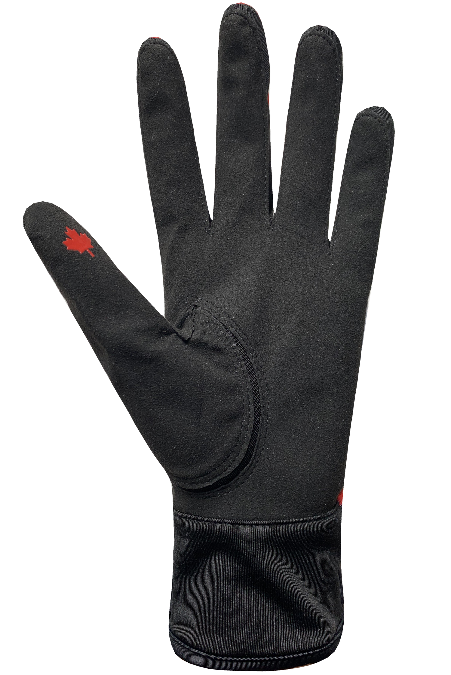 Maple Leaf Race Gloves - Men, Black/Red/White