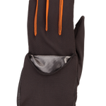 Run For Cover Running Gloves - Men, Black/Orange