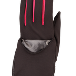 Run For Cover Running Gloves - Women, Black/Fuschia