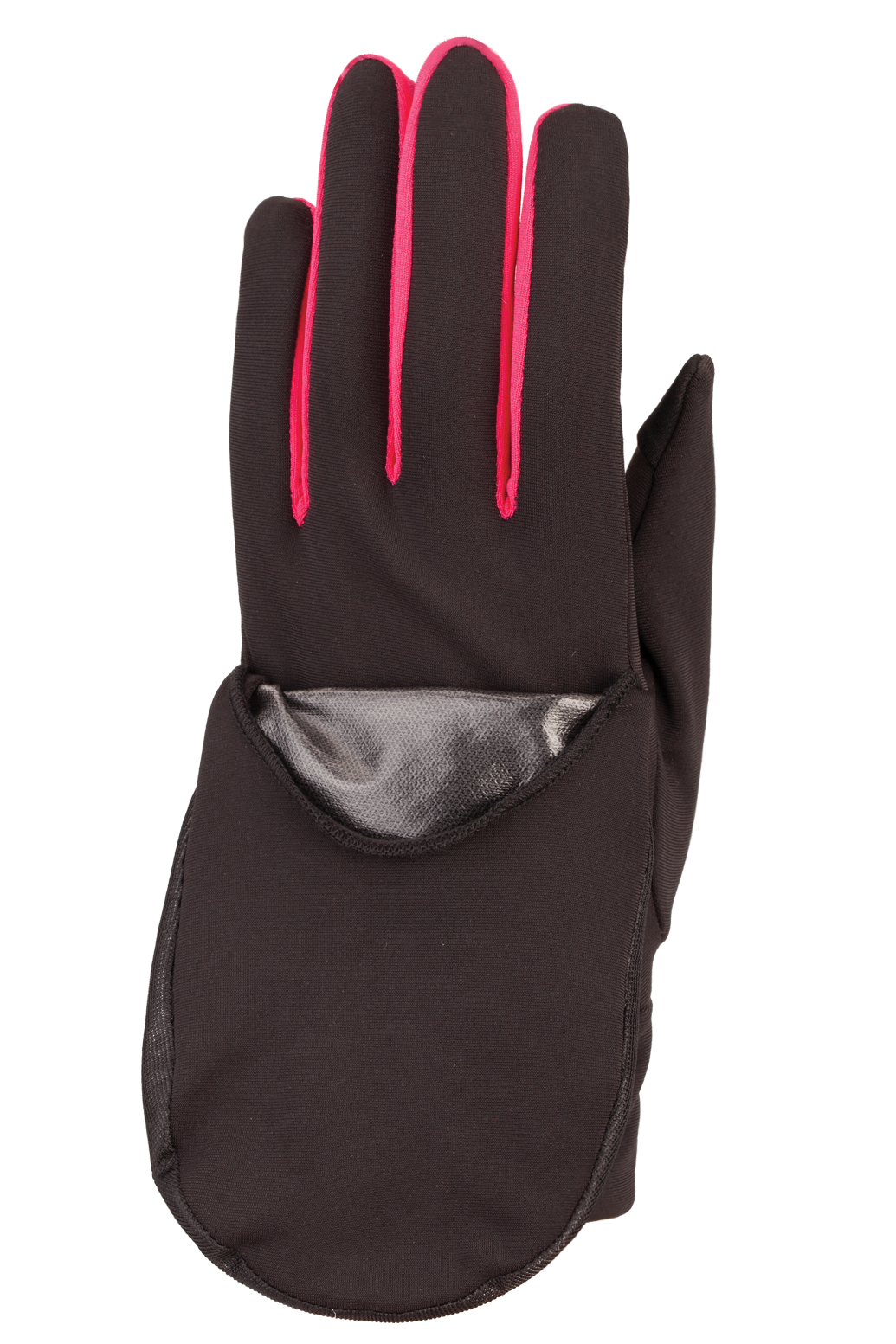 Run For Cover Running Gloves - Women, Black/Fuschia