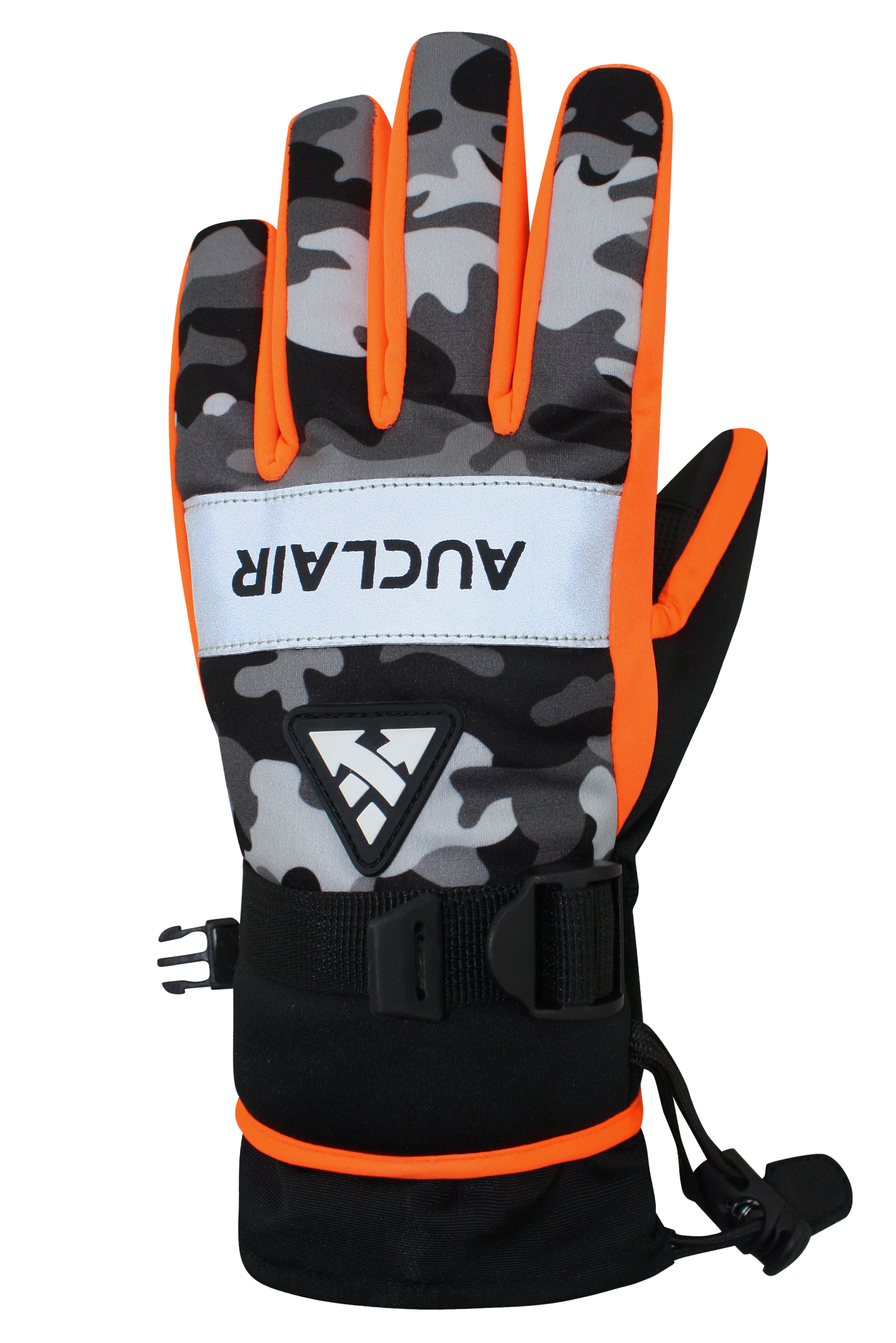 Camo Flash Gloves - Junior, Orange/Camo