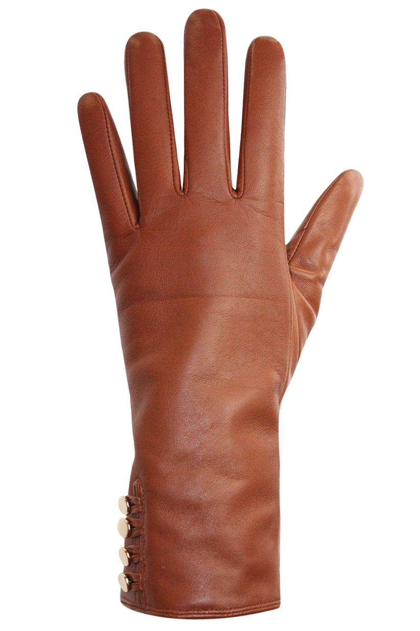 Yasmine Gloves - Women, Burgundy, Cognac