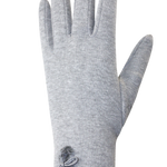 Pom Pom Gloves - Women, Grey Melange