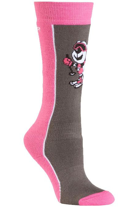 Seger Alpine Snow Bear Socks - Junior, Pink/Grey